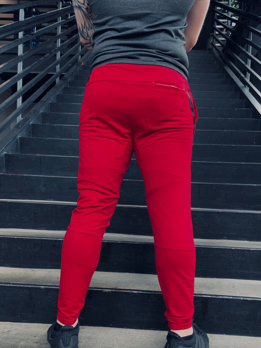 Mens red 2025 joggers pants