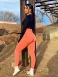 Seamless Contour Leggings - Peach