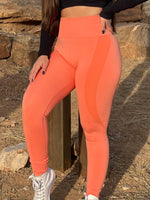 Seamless Contour Leggings - Peach